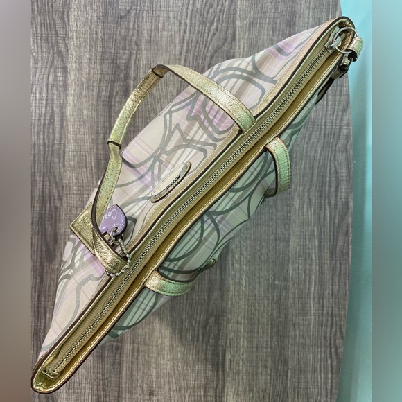 🩶 COACH Signature Tartan Plaid Shoulder Bag - Picture 5 of 16